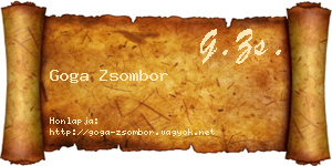 Goga Zsombor névjegykártya